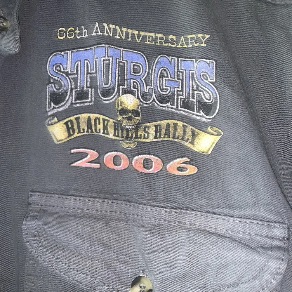 VTG Biker Design Mens Sturgis 2006 Black Hills Rally Sleeveless Gray Shirt 2XL - Picture 5 of 7